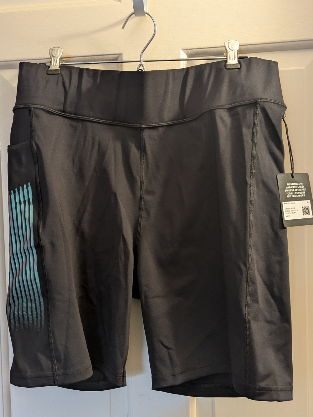 Savage X Fenty Black Bicycle Shorts with Subtle Logo Panel Size 3X